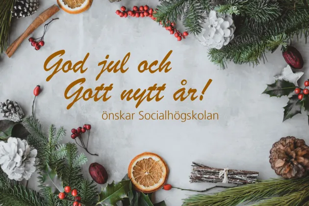 God jul önskar Socialhögskolan. Foto: Annie Spratt, Unsplash.